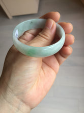 Load image into Gallery viewer, 51.5mm Certified Type A 100% Natural sunny green light green white thin Jadeite Jade bangle AZ190-1589

