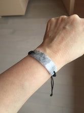 Load image into Gallery viewer, Type A 100% Natural black white yellow(WuJi) rectangle woven thread Jadeite Jade bracelet PH69
