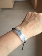 Load image into Gallery viewer, Type A 100% Natural black white yellow(WuJi) rectangle woven thread Jadeite Jade bracelet PH69
