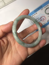 Load image into Gallery viewer, 54.8mm Certified Type A 100% Natural green purple round cut jadeite Jade bangle PJ38-0282
