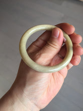 Load image into Gallery viewer, 50.5mm certified 100% natural Type A light yellow round cut jadeite jade bangle BS8-9570
