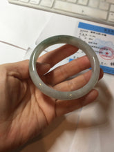 Load image into Gallery viewer, 57.5mm certified type A 100% Natural icy watery dark green/gray/black/purple Jadeite jade bangle PF38-5478
