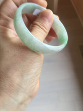Load image into Gallery viewer, 51.5mm Certified Type A 100% Natural sunny green light green white thin Jadeite Jade bangle AZ189-1583
