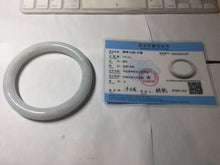 Load image into Gallery viewer, 74.5mm certified Type A 100% Natural light green white round cut plus size Jadeite Jade bangle BP171-(1257)
