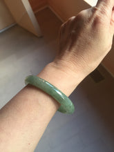 Load image into Gallery viewer, 卖了 57.3mm certified type A 100% Natural icy watery dark green/gray/black Jadeite jade bangle PF36-5471
