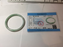 Load image into Gallery viewer, 62.5mm Certified Type A 100% Natural sunny green white round cut jadeite Jade bangle PB262-3258
