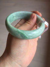 Load image into Gallery viewer, 55.4mm type A 100% Natural green Jadeite Jade bangle E67
