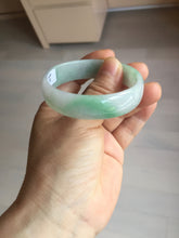 Load image into Gallery viewer, 51.5mm Certified Type A 100% Natural sunny green light green white thin Jadeite Jade bangle AZ189-1583
