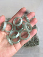 Load image into Gallery viewer, 100% natural type A watery green/white/yellow/dark green/gray big defect jadeite jade band ring AY1 (Added-on items, not sale individually.)
