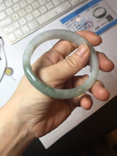 Load image into Gallery viewer, 57.5mm certified type A 100% Natural icy watery dark green/gray/black/purple Jadeite jade bangle PF38-5478
