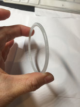 Load image into Gallery viewer, 56mm Certified Type A 100% Natural icy watery white/light purple/green flat slim Jadeite Jade bangle BG217-8571
