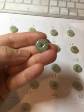 Load image into Gallery viewer, 12-13.2mm Type A 100% Natural light green yellow brown gray Jadeite Safety Guardian Button donuts pendant PF39 Add on item
