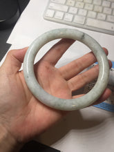 Load image into Gallery viewer, 75.2mm certified Type A 100% Natural light green white round cut plus size Jadeite Jade bangle BP172-(1258)
