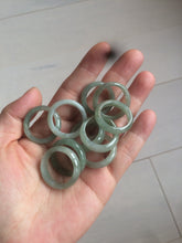 Load image into Gallery viewer, 100% natural type A watery green/white/yellow/dark green/gray big defect jadeite jade band ring AY1 (Added-on items, not sale individually.)
