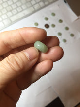 Load image into Gallery viewer, 12-13.2mm Type A 100% Natural light green yellow brown gray Jadeite Safety Guardian Button donuts pendant PF39 Add on item
