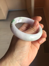 Load image into Gallery viewer, 55mm certified 100% natural Type A green/purple/white jadeite jade bangle PF33-4760

