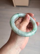 Load image into Gallery viewer, 57.9mm certified 100% natural type A light sunny green chubby round-cut jadeite jade bangle BL7-5396
