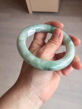 Load image into Gallery viewer, 57.9mm certified 100% natural type A light sunny green chubby round-cut jadeite jade bangle BL7-5396
