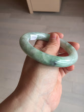 Load image into Gallery viewer, 57.9mm certified 100% natural type A light sunny green chubby round-cut jadeite jade bangle BL7-5396
