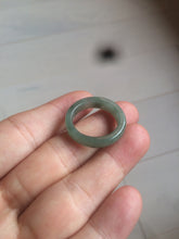 Load image into Gallery viewer, 100% natural type A watery green/white/yellow/dark green/gray big defect jadeite jade band ring AY1 (Added-on items, not sale individually.)
