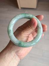 Load image into Gallery viewer, 57.9mm certified 100% natural type A light sunny green chubby round-cut jadeite jade bangle BL7-5396
