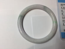 Load image into Gallery viewer, 56mm certified Type A 100% Natural white sunny green purple slim round cut Jadeite Jade bangle PB263-3202
