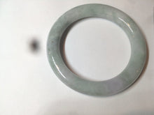 Load image into Gallery viewer, 56.5 mm certificated Type A 100% Natural light green/purple round cut Jadeite Jade bangle S65-4066
