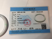 Load image into Gallery viewer, 56mm certified Type A 100% Natural white sunny green purple slim round cut Jadeite Jade bangle PB263-3202
