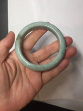 Load image into Gallery viewer, 54.8mm certified 100% natural Type A green/gray jadeite jade bangle BS133-4042
