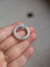 Load image into Gallery viewer, 100% natural type A watery green/white/yellow/dark green/gray big defect jadeite jade band ring AY1 (Added-on items, not sale individually.)
