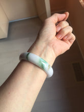 Load image into Gallery viewer, 55mm certified 100% natural Type A green/purple/white jadeite jade bangle PF33-4760
