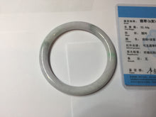 Load image into Gallery viewer, 56mm certified Type A 100% Natural white sunny green purple slim round cut Jadeite Jade bangle PB263-3202
