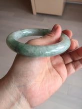 Load image into Gallery viewer, 57.9mm certified 100% natural type A light sunny green chubby round-cut jadeite jade bangle BL7-5396
