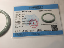 Load image into Gallery viewer, 60mm Certified Type A 100% Natural green round cut jadeite Jade bangle PJ40-0277
