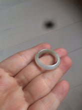 Load image into Gallery viewer, 100% natural type A watery green/white/yellow/dark green/gray big defect jadeite jade band ring AY1 (Added-on items, not sale individually.)
