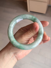Load image into Gallery viewer, 57.9mm certified 100% natural type A light sunny green chubby round-cut jadeite jade bangle BL7-5396
