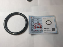 Load image into Gallery viewer, 60.8mm 100% Natural dark green/black meteorite Stellar Night sky slim round cut nephrite bangle HT118-0759
