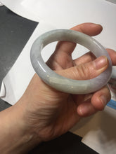 Load image into Gallery viewer, 58.7mm certified Type A 100% Natural icy watery green/purple Jadeite Jade bangle AU17-0866
