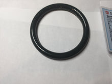 Load image into Gallery viewer, 60.8mm 100% Natural dark green/black meteorite Stellar Night sky slim round cut nephrite bangle HT118-0759
