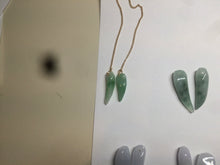 Load image into Gallery viewer, 100% Natural type A icy watery purple/green/white Chili Pepper Jadeite Jade earring group B201
