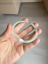 Load image into Gallery viewer, AllaboutjadeCanada.com only 56.6mm certified 100% natural Type A icy watery light green white skinny round cut jadeite jade bangle AZ188-(7340)
