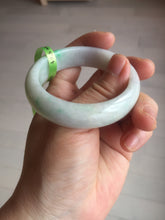 Load image into Gallery viewer, 50mm 100% natural Type A sunny green/purple oval  jadeite jade bangle E51-1084

