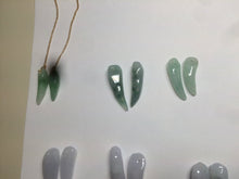 Load image into Gallery viewer, 100% Natural type A icy watery purple/green/white Chili Pepper Jadeite Jade earring group B201
