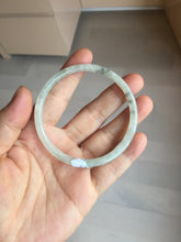 Load image into Gallery viewer, AllaboutjadeCanada.com only 56.6mm certified 100% natural Type A icy watery light green white skinny round cut jadeite jade bangle AZ188-(7340)
