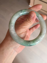 Load image into Gallery viewer, 57.9mm certified 100% natural type A light sunny green chubby round-cut jadeite jade bangle BL7-5396
