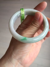 Load image into Gallery viewer, 50mm 100% natural Type A sunny green/purple oval  jadeite jade bangle E51-1084
