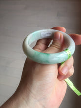 Load image into Gallery viewer, 50mm 100% natural Type A sunny green/purple oval  jadeite jade bangle E51-1084
