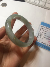 Load image into Gallery viewer, 57.5mm Certified Type A 100% Natural light green black brown jadeite Jade bangle PC95-0337
