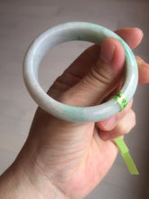 Load image into Gallery viewer, 50mm 100% natural Type A sunny green/purple oval  jadeite jade bangle E51-1084
