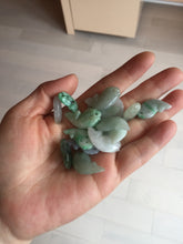 Load image into Gallery viewer, 100% Natural type A clear/ sunny green/ purple jadeite jade 3D fish Pendant BL71
